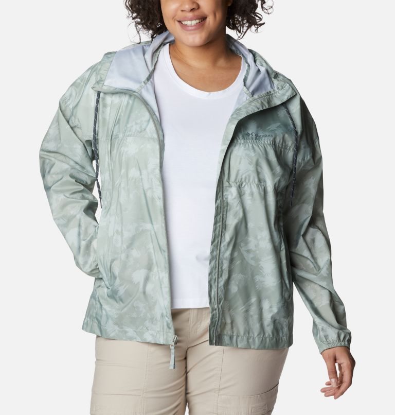 Jacheta Columbia Flash Challenger Novelty Windbreaker Dama Masline Verzi | Plus Size JRMSA19Q8